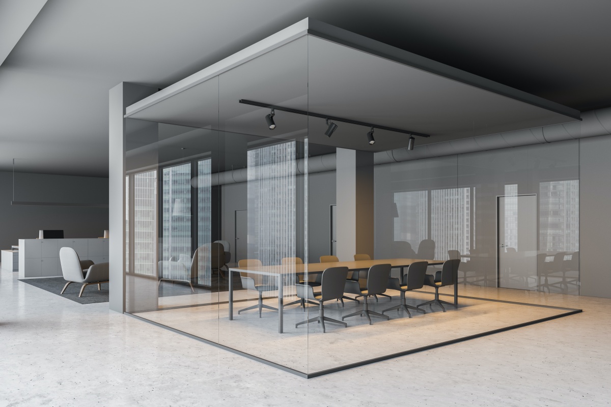 o Szklane ścianki dźwiękoszczelne