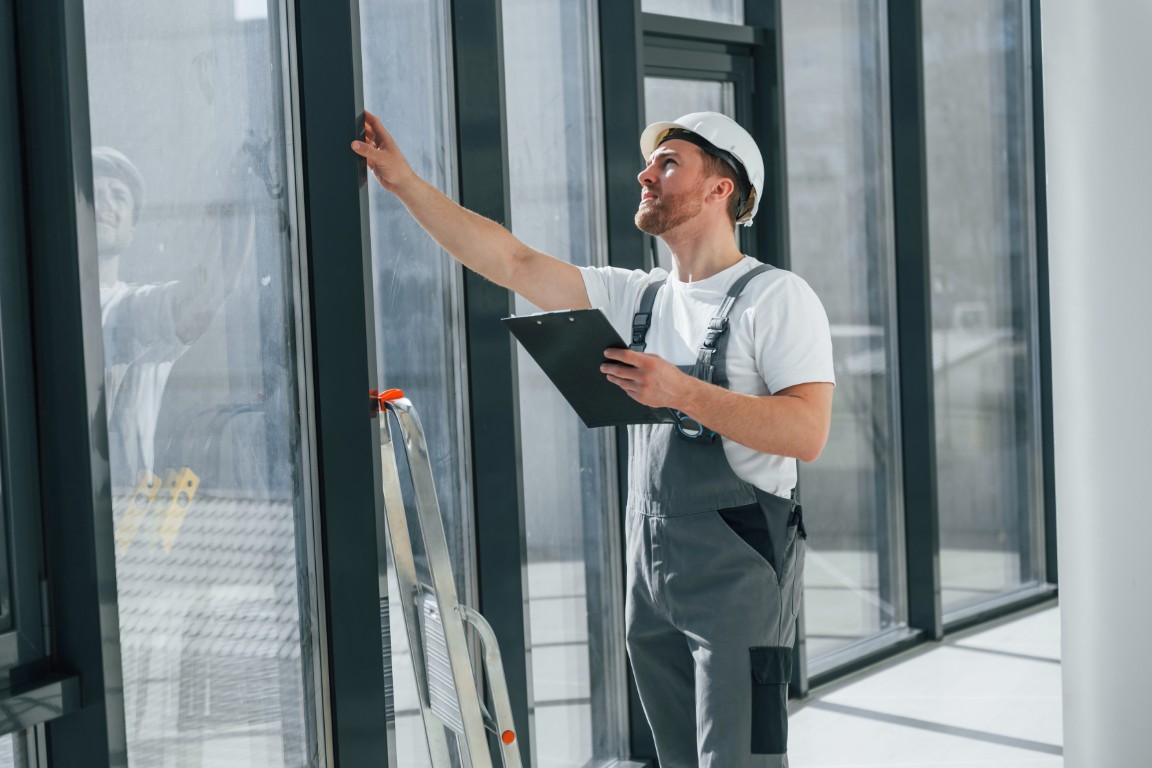 Serwis i konserwacja 1 with notepad repairman is working indoors in the 2026 01 08 23 30 11 utc Srednie